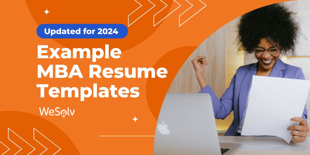 Example MBA Resume Templates From Top Programs